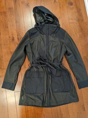 Lole women's black trench coat in size 10